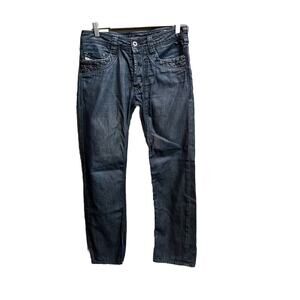 Diesel Timmen Dark Wash Buttonfly Straight Leg Women's Jeans Size W28 L30‎